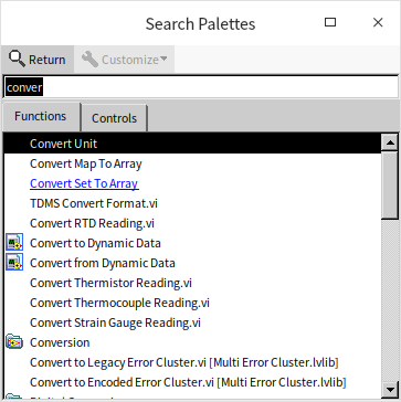 Search Palettes